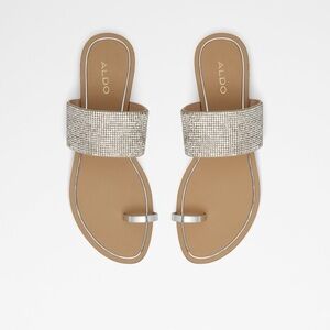 Aldo Metallic Slide Sandals
